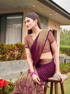 Tikhi Imli Embellished Zari Art Silk Saree | Grocsy