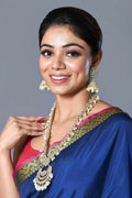 Joban Fashion Women Golden White Necklace Set | Grocsy