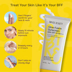 Swiss Beauty Care Glow Fusion Sunscreen SPF 50 PA++++ - 1% Niacinamide & Raspberry Extract | Grocsy