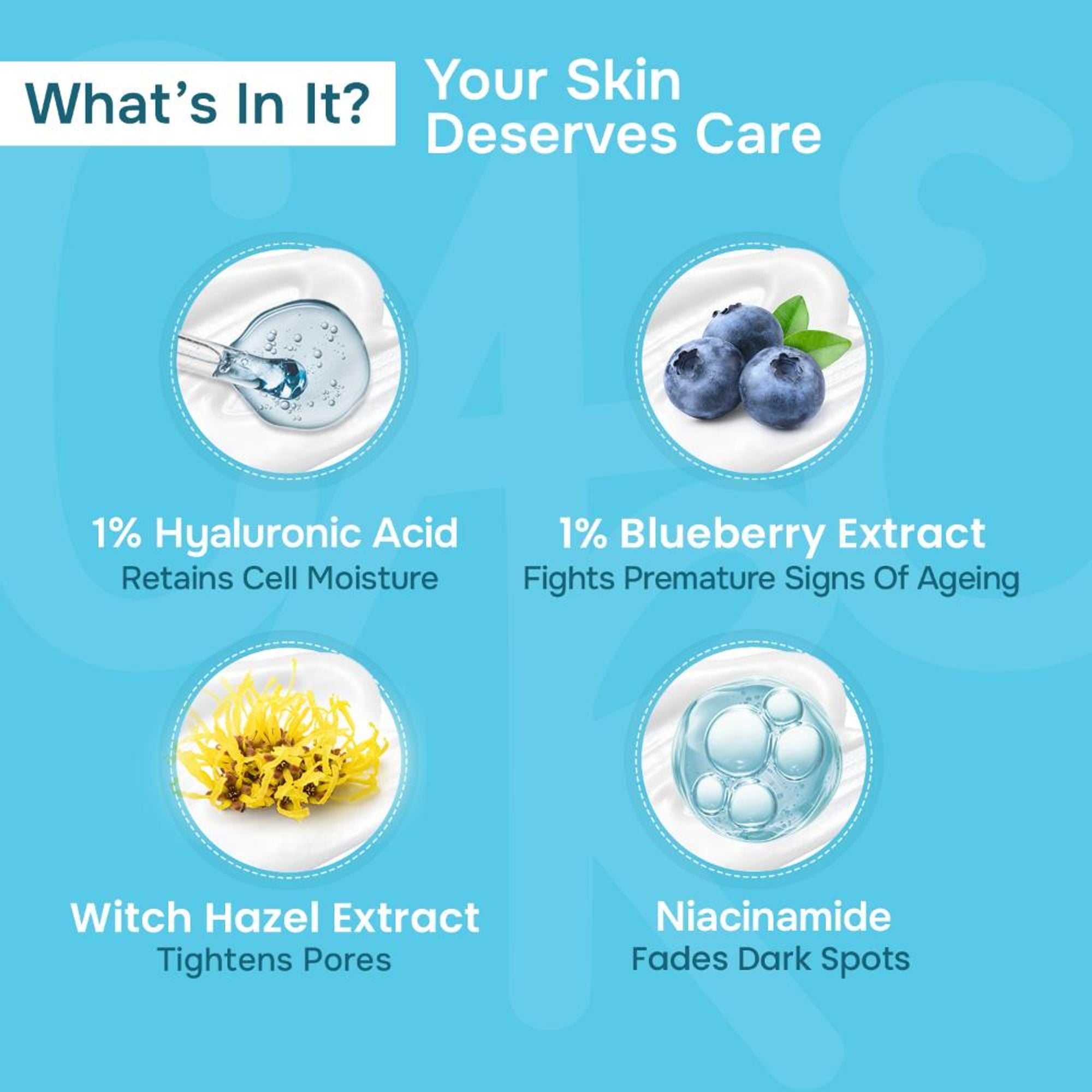 Swiss Beauty Care Dew Lock Daily Moisturiser - 1% Hyaluronic Acid & Blueberry Extract | Grocsy