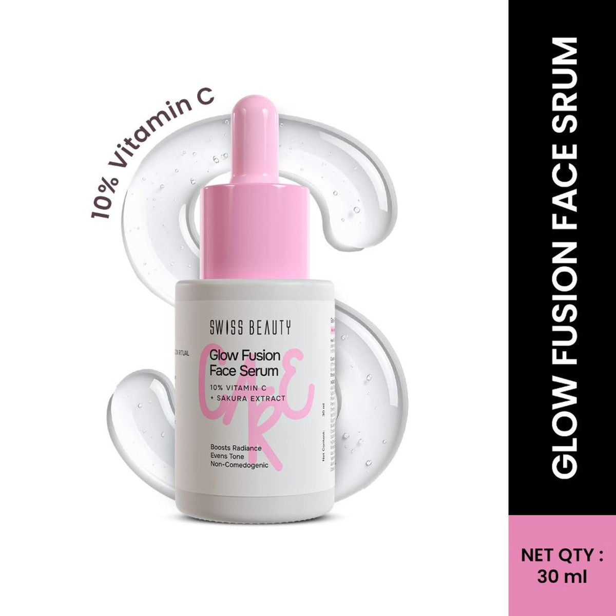 Swiss Beauty Care Glow Fusion Face Serum - 10% Vitamin C & Sakura Extract | Grocsy