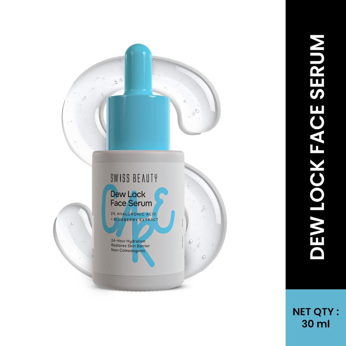 Swiss Beauty Care Dew Lock Face Serum - 2% Hyaluronic Acid & Blueberry Extract | Grocsy