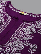 ADA Women Ethnic Motifs Embroidered Flared Sleeves Mirror Work Kurta | Grocsy