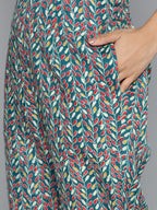 HERE&NOW Floral Printed Regular Kurta with Palazzos | Grocsy