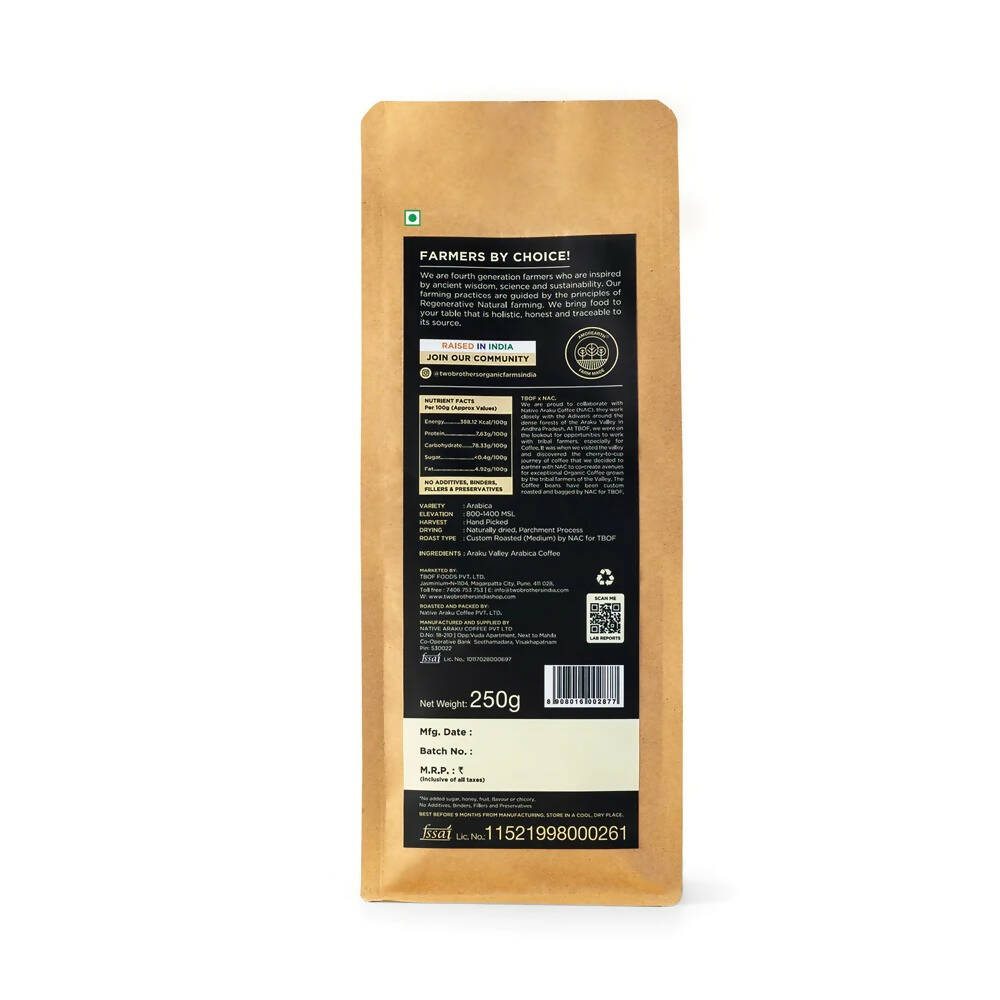 Two Brothers Organic Farms Filter Coffee - Native Araku Valley Coffee | Grocsy