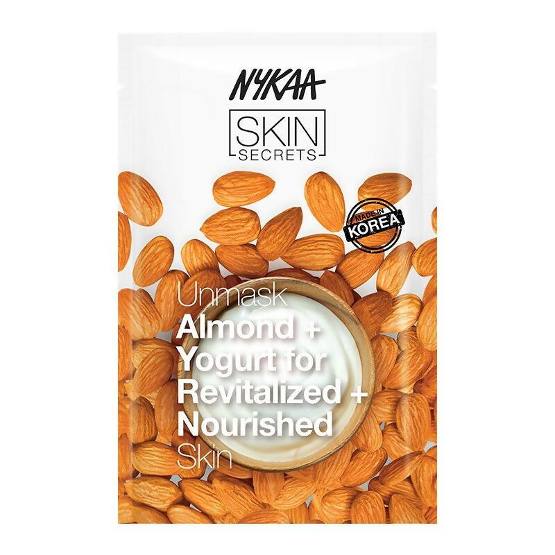 Nykaa Skin Secrets Indian Rituals Almond + Yogurt Sheet Mask For Revitalized & Nourished Skin | Grocsy