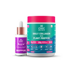 Chicnutrix Korean Wrinkle Reduction Routine Combo - Daily Collagen + Reverse Anti-aging Serum | Grocsy