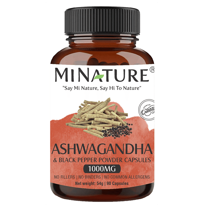 Minature Ashwagandha & Black Pepper Powder Capsules | Grocsy