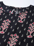 HERE&NOW Women Ethnic Motifs Printed Pure Cotton Kurta With Palazzos | Grocsy