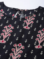 HERE&NOW Women Ethnic Motifs Printed Pure Cotton Kurta With Palazzos | Grocsy