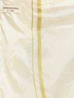 Sethukrishna Boys Gold-Toned Self Design Shirt with Dhoti | Grocsy