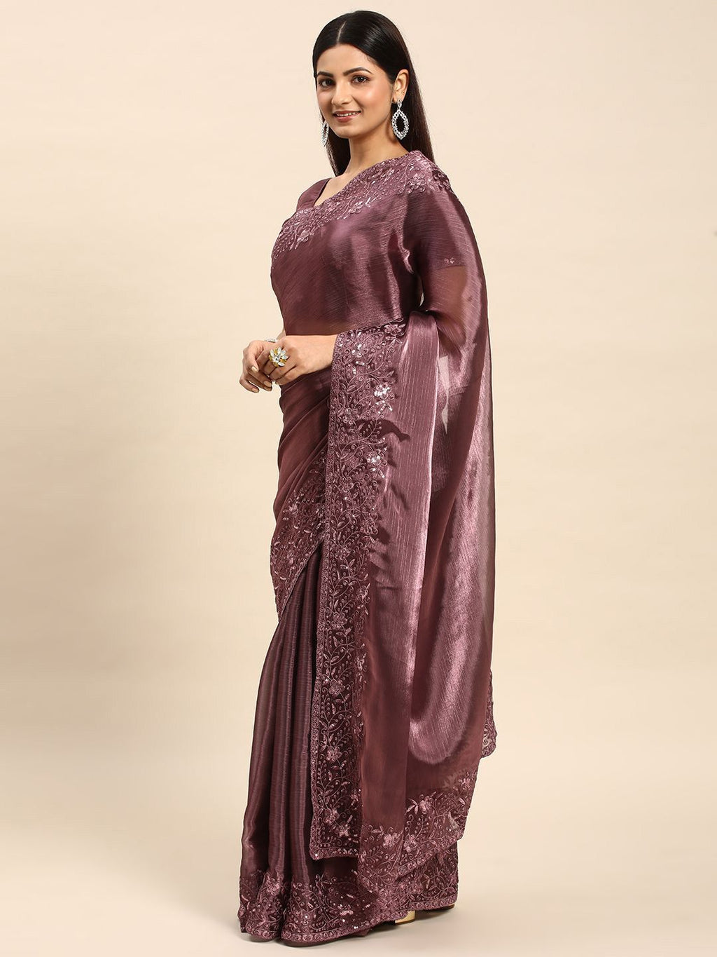 kasee Embroidered Organza Saree | Grocsy