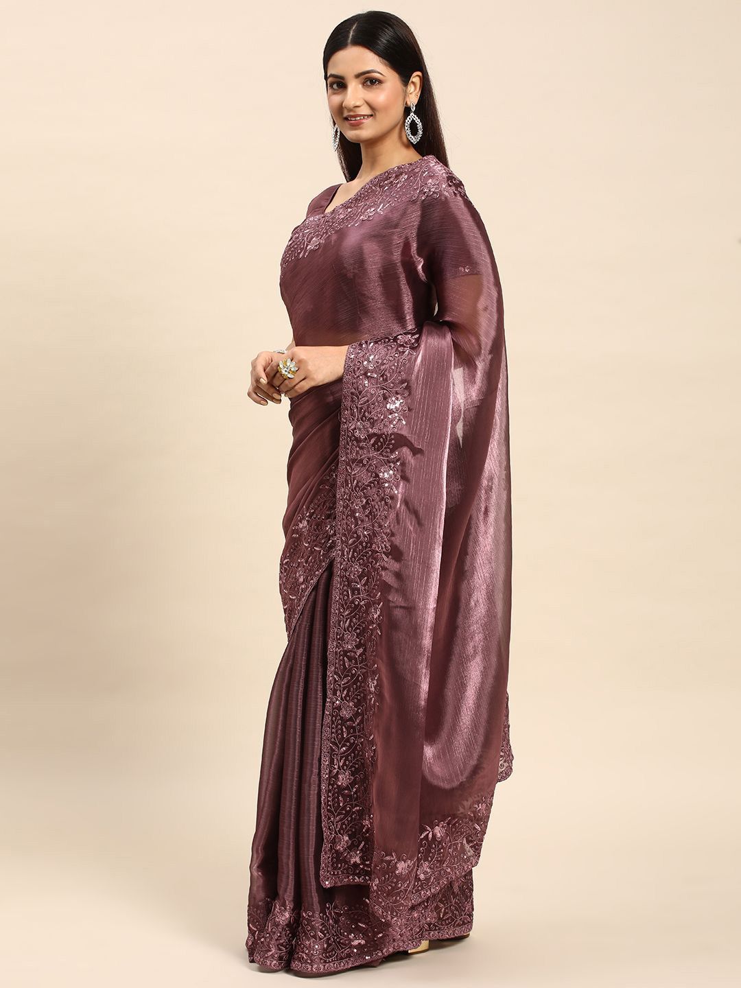 kasee Embroidered Organza Saree | Grocsy