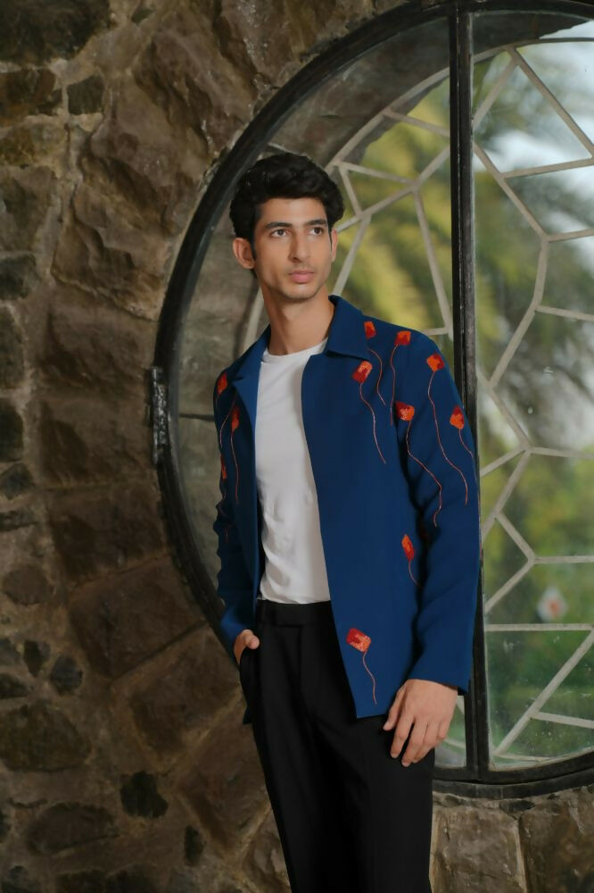 Torque Teal Blue Shacket by Hilo Design | Grocsy