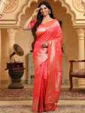 Shree Shyam Fashion Banarasi Silk Pink Saree | Grocsy
