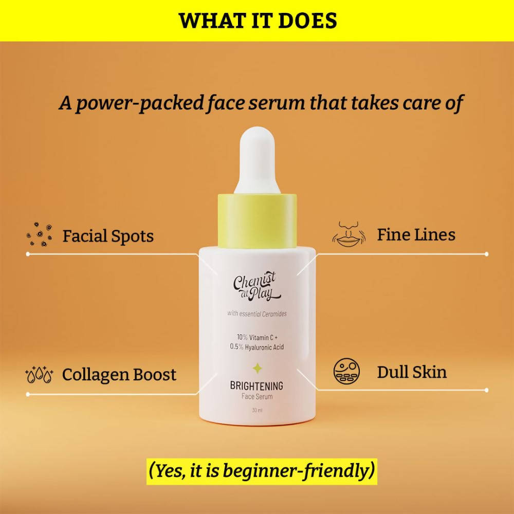 Chemist at Play 10% Vitamin C Skin Brightening Face Serum For Combination Skin | Grocsy