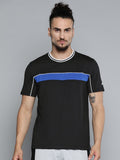 Alcis Men Black Solid Slim Fit Gym T-shirt | Grocsy