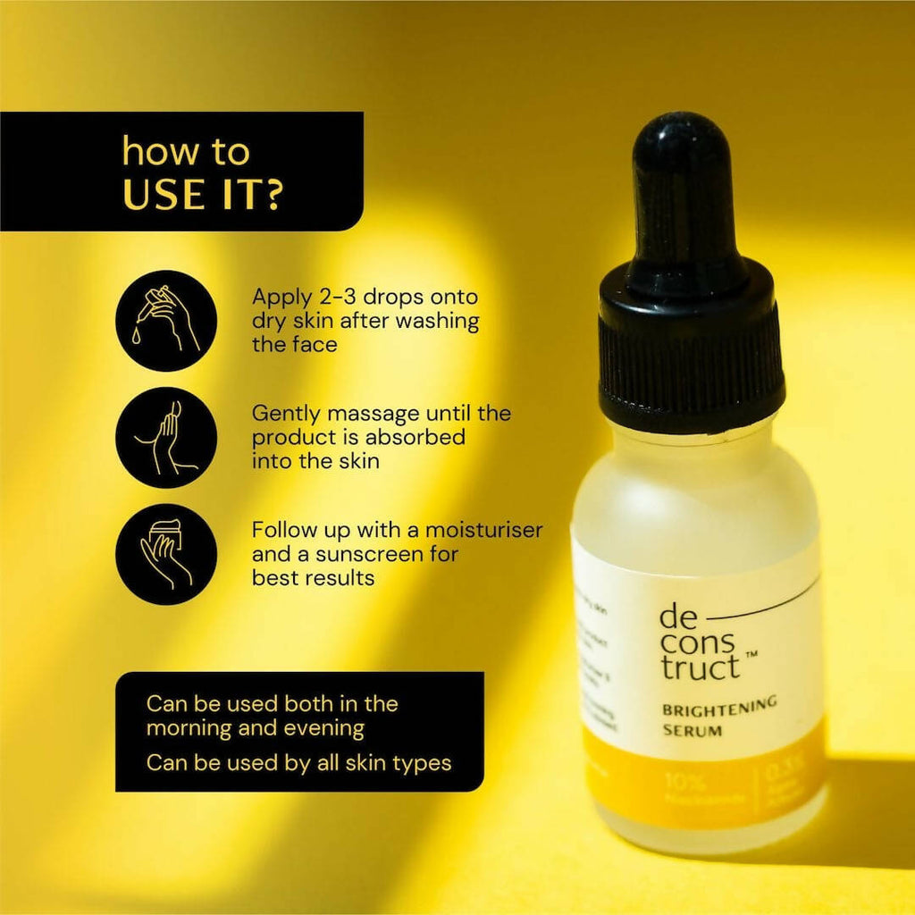 Deconstruct Brightening Serum 10% Niacinamide + 0.3% Alpha Arbutin Face Serum for Pigmentation & Dark Spots | Grocsy