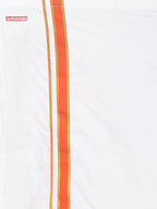 Sethukrishna Boys White Pure Cotton Solid Shirt and Veshti Set | Grocsy