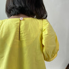 ArthLife Yellow Flower Patch Casual Dress | Grocsy