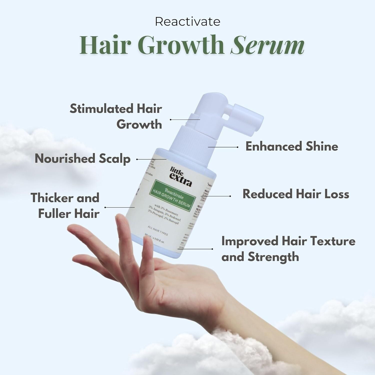 Little Extra Reactivate Hair Growth Serum | Grocsy