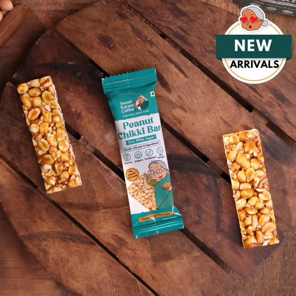 Sweet Karam Coffee Peanut Chikki Bar (Zero White Sugar) | Grocsy