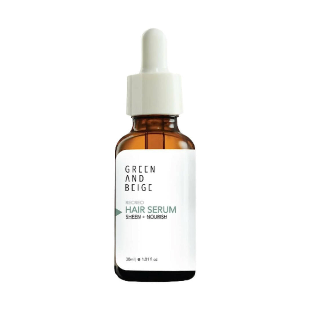 Green And Beige Recreo Sheen + Nourish Hair Serum | Grocsy