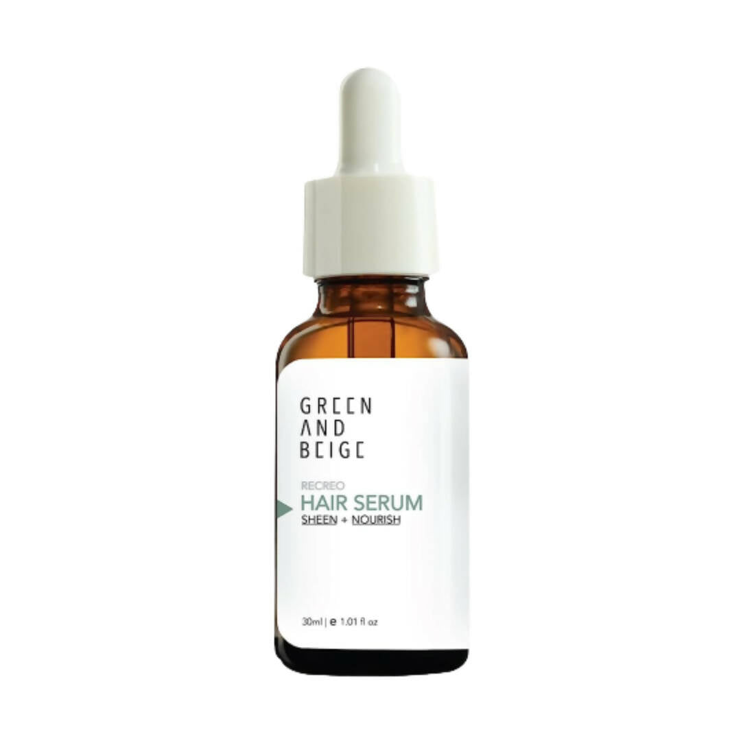 Green And Beige Recreo Sheen + Nourish Hair Serum | Grocsy