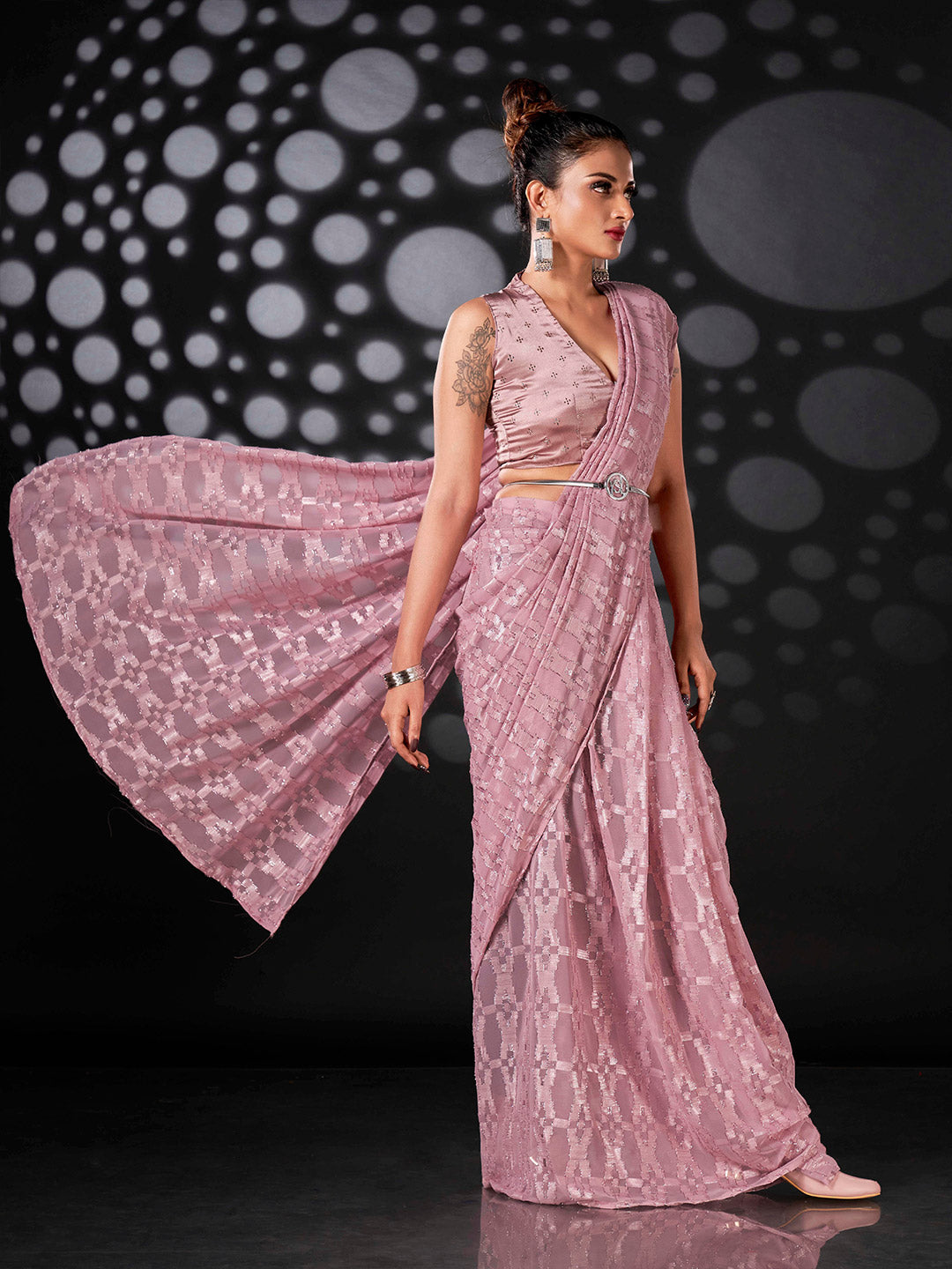 Tikhi Imli Embellished Saree | Grocsy