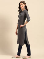Sangria Yoke Design Mirror Work Kurta | Grocsy