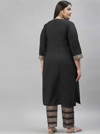 Sztori Plus Size Ethnic Motifs Printed Regular Kurta with Trousers | Grocsy
