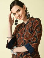 Myshka Women's Multi A-Line Kurta & Trousers | Grocsy