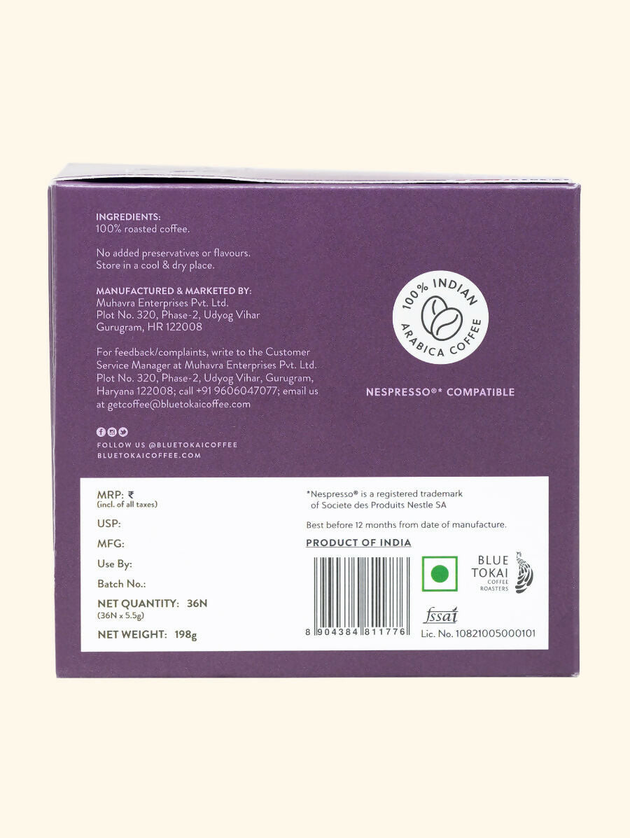 Blue Tokai Silver Oak Blend Coffee Capsules | Grocsy