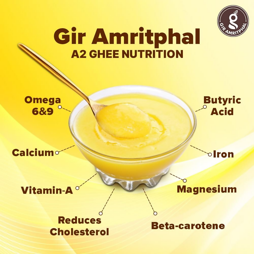 Giramritphal A2 Pure Desi Gir Cow Ghee Vedic Bilona Method | Grocsy