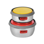 Sumeet Modena Stainless Steel Food Storage Airtight & Leak Proof Containers | Grocsy