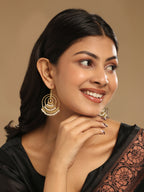 Nuyug 18k Triple Pearl Hoop Anti Tarnish Earrings | Grocsy