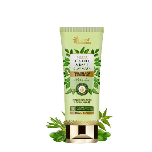 Oriental Botanics Neem, Tea Tree And Basil Anti Acne Clay Mask | Grocsy