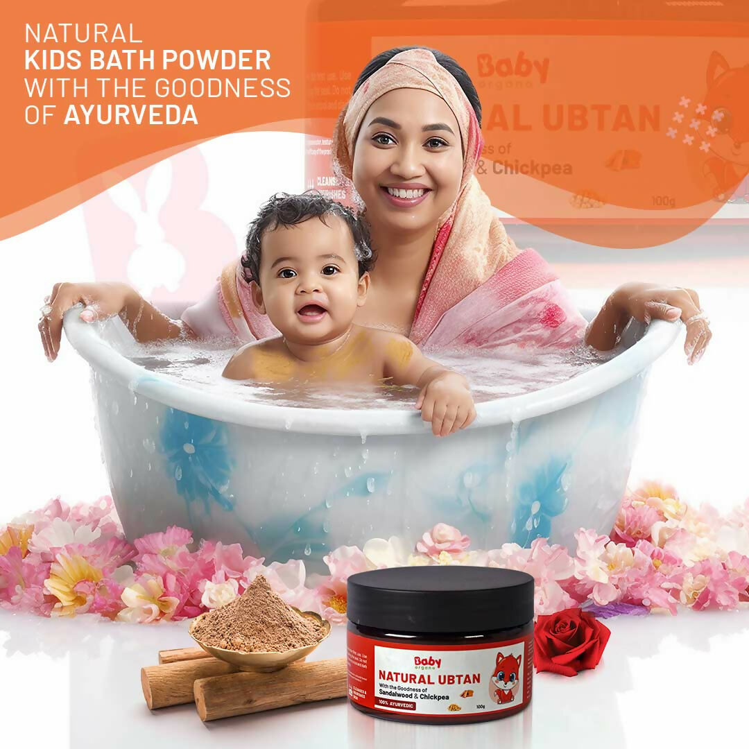 Babyorgano Natural Ubtan Face Pack, Skin Lightening and Tan Removal For Babies | Grocsy