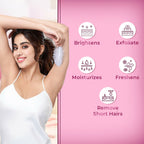 VI-JOHN Feather Touch Rose & Aloevera Hair Removal Cream for Women for Normal Skin, Suitable for Legs, Underarms, Bikini Line, Arms | Grocsy