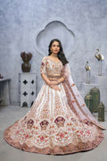 Kesar Fab Purple Silk Embroidered Lehenga | Grocsy