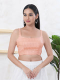 Joban Fashion Baby-Pink Shift Sleeveless Back Open Blouse | Grocsy