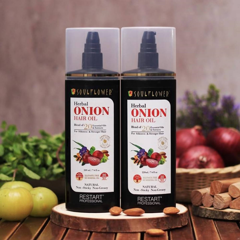 Soulflower Herbal Onion Hair Growth Oil | Grocsy