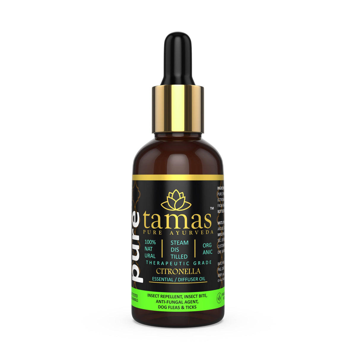 Tamas Pure Ayurveda 100% Organic Citronella Essential Oil - USDA Certified Organic | Grocsy