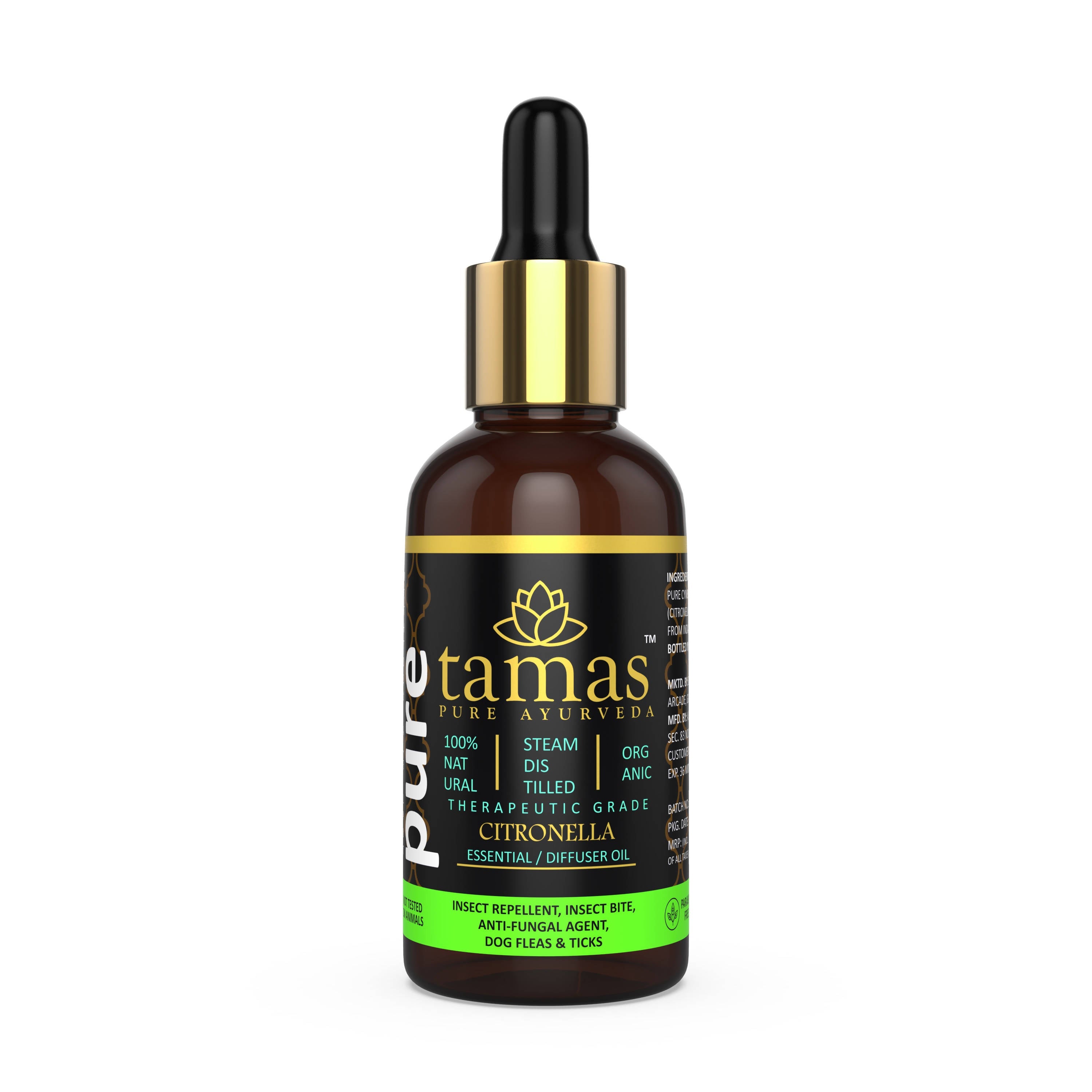 Tamas Pure Ayurveda 100% Organic Citronella Essential Oil - USDA Certified Organic | Grocsy