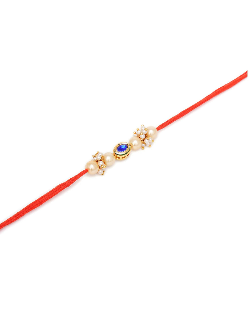 Designer kundan Rakhi - Ruby Raang | Grocsy