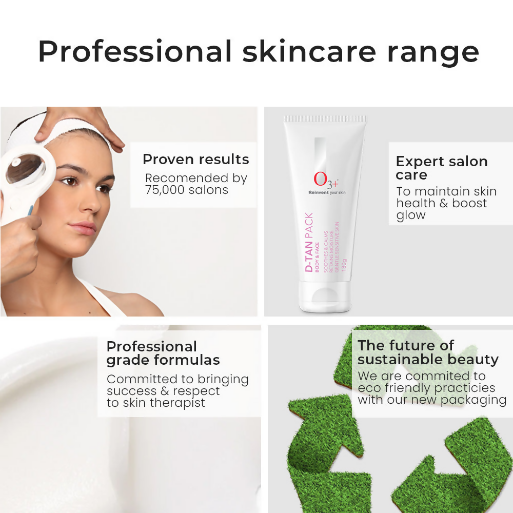 Professional O3+ D Tan Pack For Instant Tan Removal For All Skin Types | Grocsy