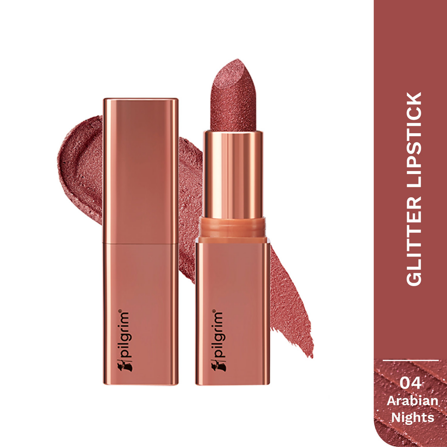 Pilgrim Glitter Lipstick With Matte Finish - Arabian Nites04 | Grocsy