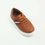 Tiny Bugs Boys Lace Up Casual Sheos - Tan | Grocsy