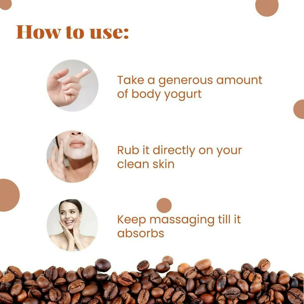 NutriGlow NATURAL'S Raw Irish Coffee Body Yogurt for Instant Hydration & Moisturization | Grocsy