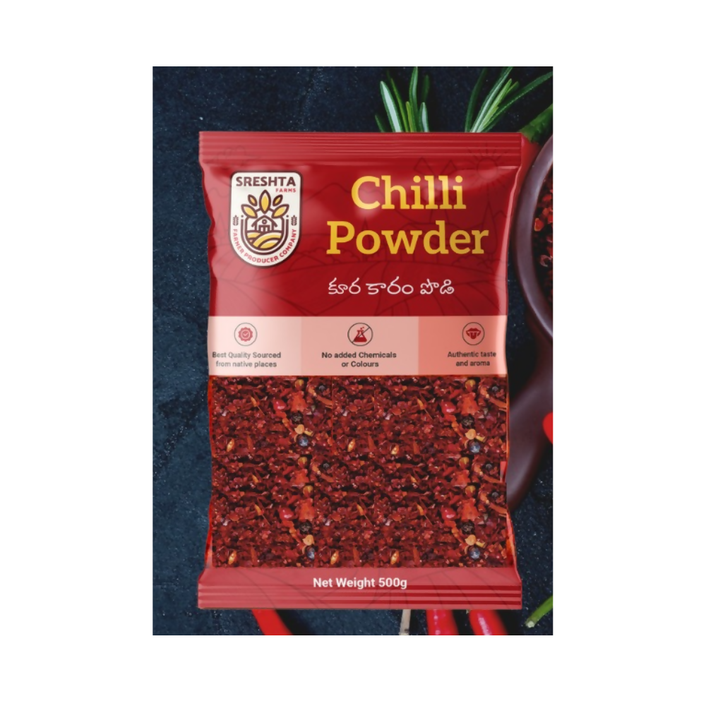 Sreshta Farms Natural Masala Chilli Powder (Kura Karam) | Grocsy